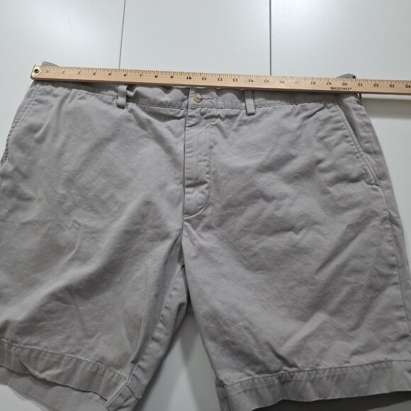 Polo Ralph Lauren Chino Shorts Mens 42 Gray Pockets Zip Cotton Classic Fit 9" - Picture 4 of 14